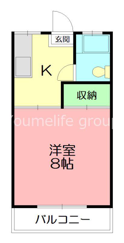 コーポ青木(1K/2階)の間取り写真