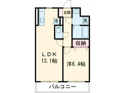 モアベリー(1LDK/7階)の間取り写真