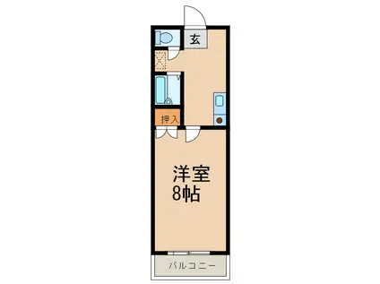 プリミエール間内(1K/3階)の間取り写真