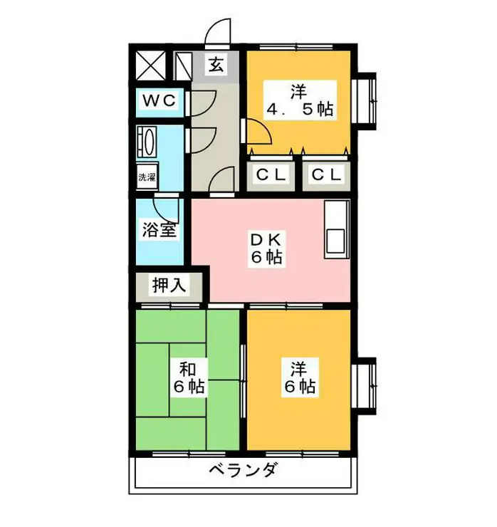 パールハイツ 2階階 間取り
