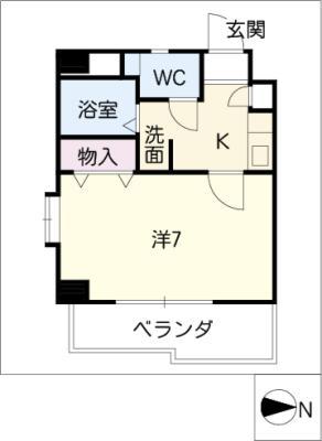 エクセレント光栄(1K/3階)の間取り写真