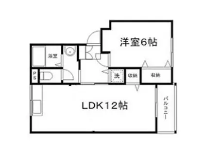 エステートパレスB(1LDK/2階)の間取り写真