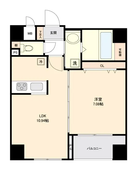 ドルチェ京橋・壱番館 7階階 間取り