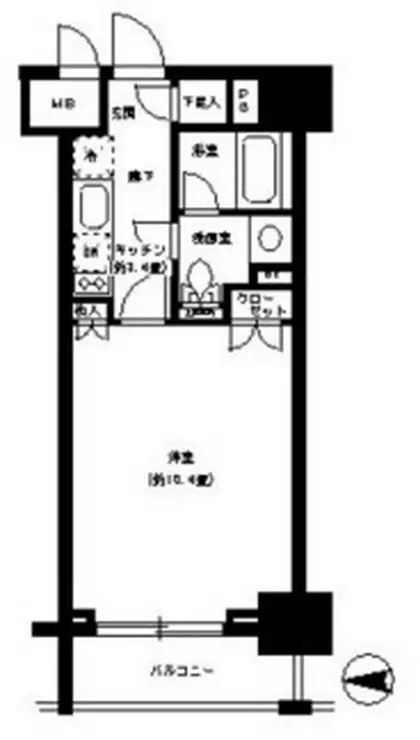 パークキューブ神田 6階階 間取り