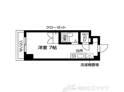 プレリュード江坂(ワンルーム/4階)の間取り写真