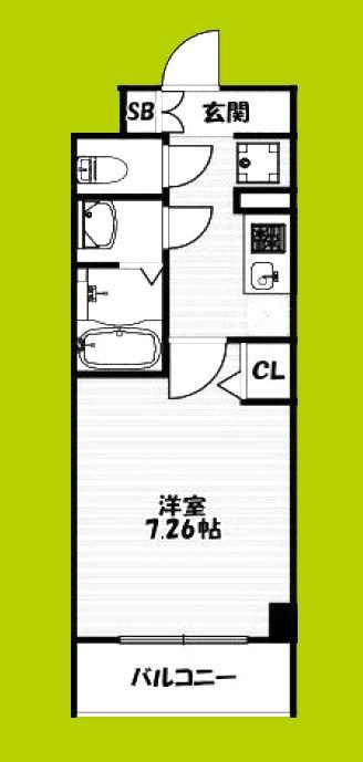 COCO-SURFRIDER(1K/4階)の間取り写真