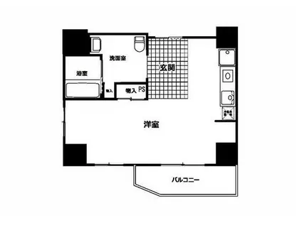 メゾン千和(ワンルーム/2階)の間取り写真