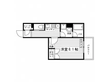 ヴィスタガーデン東高円寺(1K/1階)の間取り写真