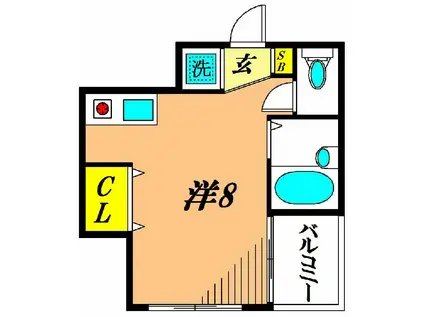 メゾンド・ミサ(ワンルーム/3階)の間取り写真