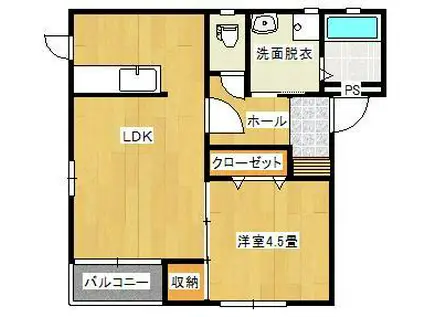ＪＲ上越線 井野駅(群馬) 徒歩42分 2階建 築19年(1LDK/2階)の間取り写真