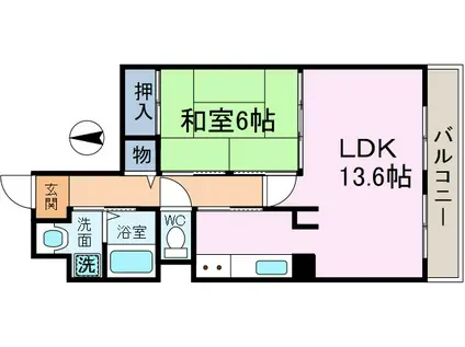 コーポレート船堀(1LDK/11階)の間取り写真