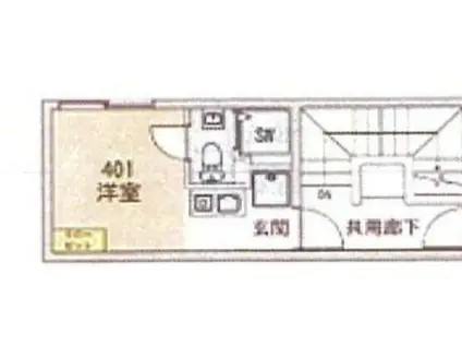 URBAN TERRACE 池袋(ワンルーム/4階)の間取り写真