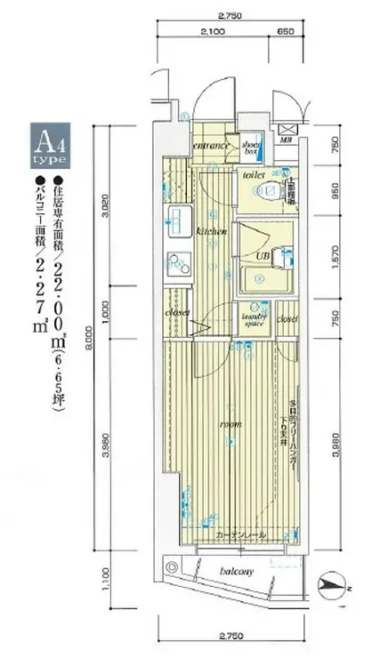アヴィニティー高円寺南 3階階 間取り