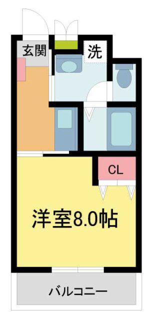アルデール満寿美(1K/2階)の間取り写真
