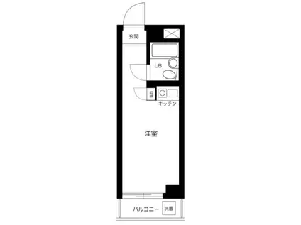 ハイシティ高田馬場(ワンルーム/5階)の間取り写真