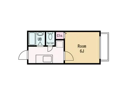 メイプルハイツ壱番館(1K/2階)の間取り写真