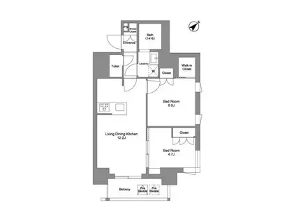 コンフォリア大森山王(2LDK/13階)の間取り写真
