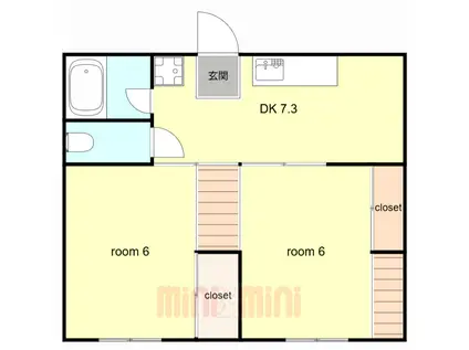 藤本ハイム(2DK/3階)の間取り写真