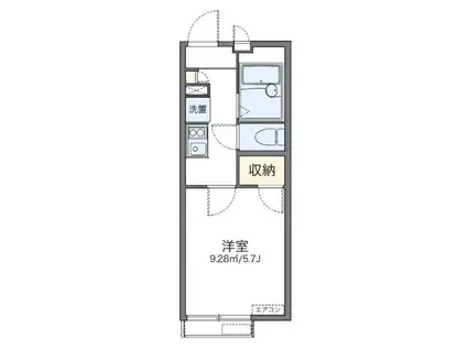 レオパレスウィステリア(1K/2階)の間取り写真