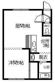 MAリベルティ(1LDK/2階)の間取り写真