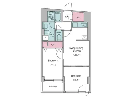 アーバンパーク代官山I(2LDK/3階)の間取り写真