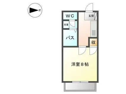 スターY&K(1K/1階)の間取り写真