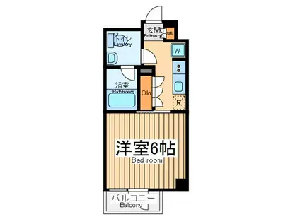 パティーナ川崎南(1K/4階)の間取り写真