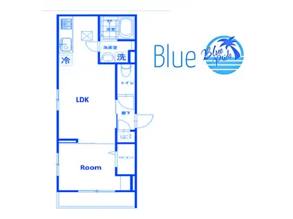 イーストピークヴィオレ(1LDK/1階)の間取り写真