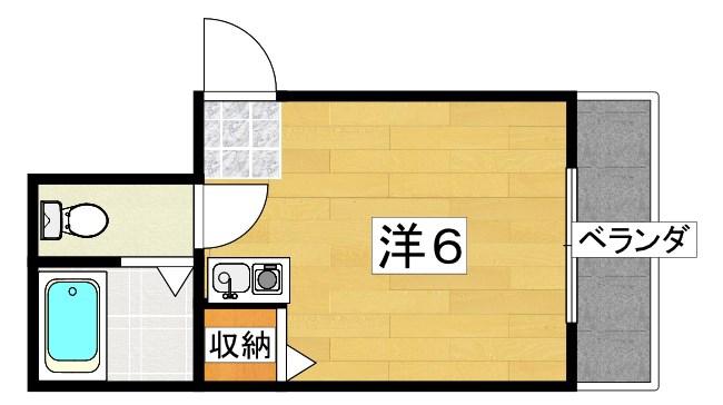メビウス 香里 レジデンス(ワンルーム/4階)の間取り写真