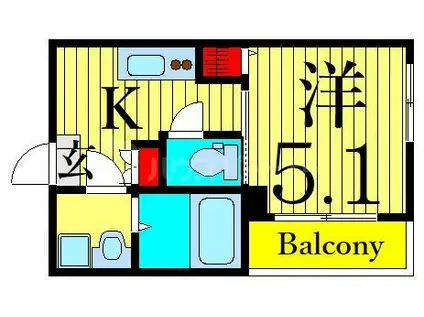 ENTAC YOTSUGI(1K/3階)の間取り写真