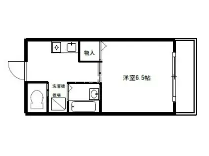 ジョイアキタノ(1K/3階)の間取り写真