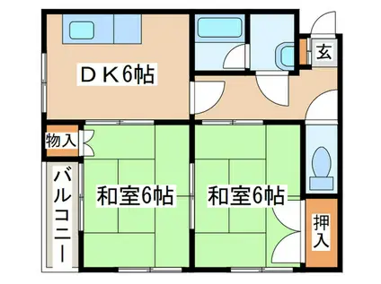 堀口ビル(2DK/3階)の間取り写真