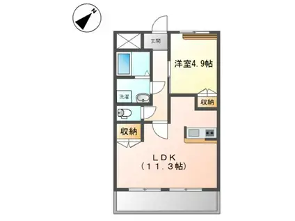 フェリシデーデ(1LDK/3階)の間取り写真