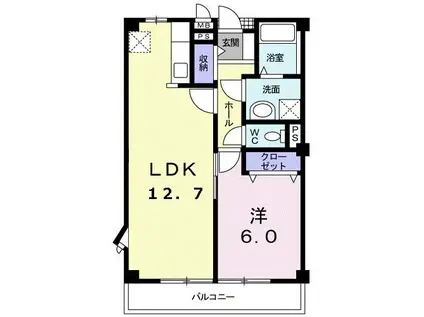 ロイヤル・パレス(1LDK/2階)の間取り写真