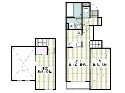 ベルナベウA(1SLDK/1階)の間取り写真
