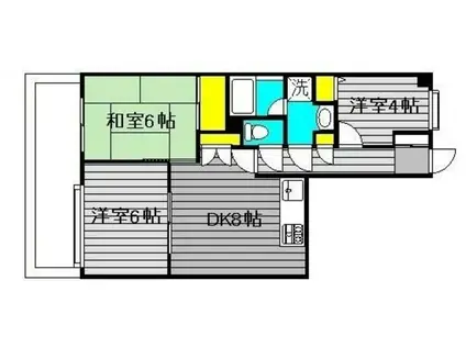 パークスクエア浦和(3DK/5階)の間取り写真