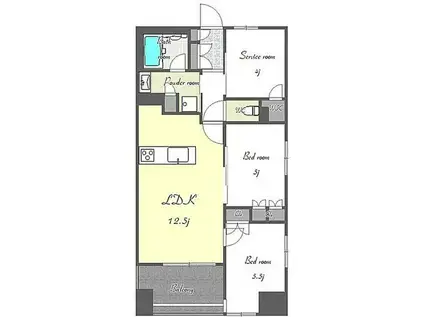 プレシス日本橋三越前MIMURO(3LDK/6階)の間取り写真
