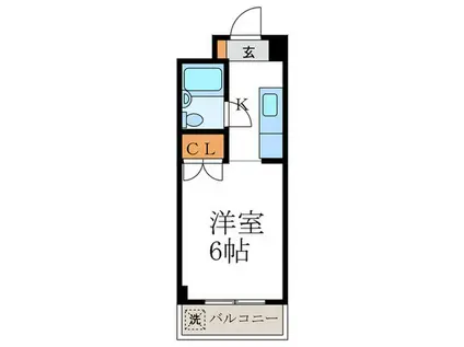 第2コーポ北村(1K/2階)の間取り写真