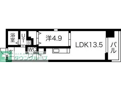 THE BRICKS(1LDK/6階)の間取り写真