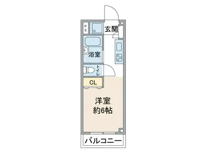 フォルトゥーナ駒込(ワンルーム/3階)の間取り写真
