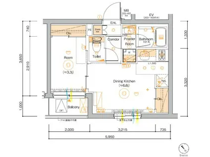 SYFORME MONZEN-NAKACHO(1DK/2階)の間取り写真