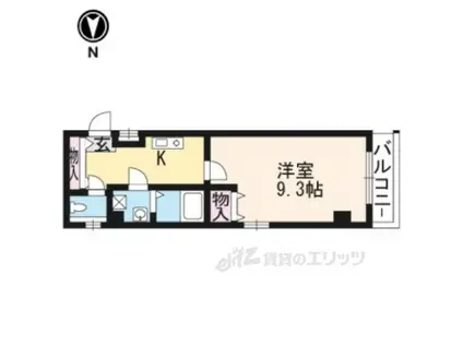 リバーサイド四条縄手(1K/5階)の間取り写真