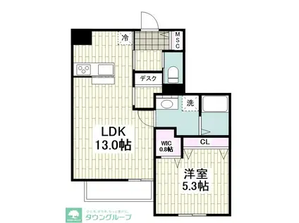 鵠沼海岸7丁目メゾン(1LDK/1階)の間取り写真