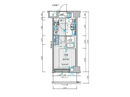 メインステージ立川Ⅳ(1K/4階)の間取り写真