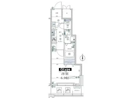 RISING PLACE KAMEIDO(1K/5階)の間取り写真