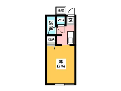 フジハイツ(ワンルーム/1階)の間取り写真