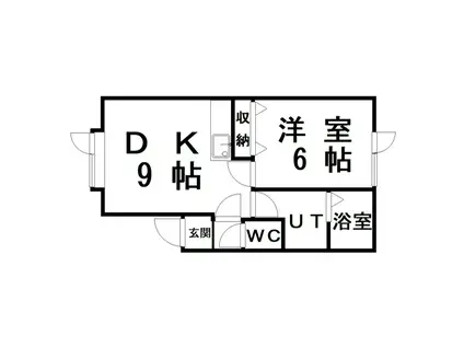 ハイツハイグレード(1DK/2階)の間取り写真