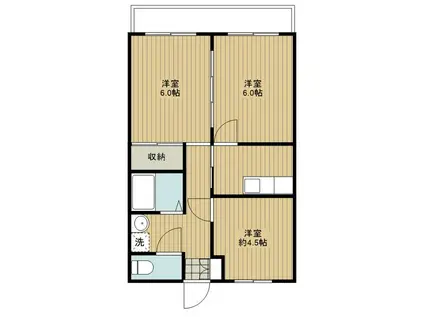 メゾン北浜(3K/1階)の間取り写真