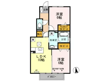 セジュール和(2LDK/1階)の間取り写真