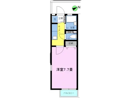 エルスト玉川学園(1K/1階)の間取り写真